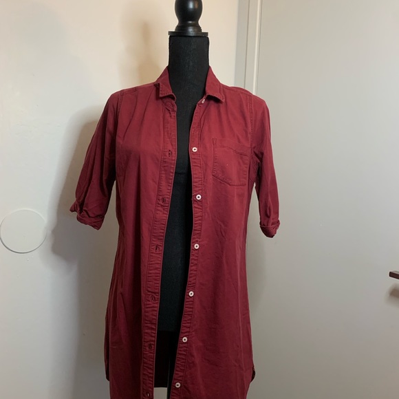 Rustic red Hollister cardigan style button up - Picture 4 of 8